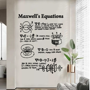 傅里叶变换麦克斯韦方程公式贴纸教室班级宿舍装饰墙面布置