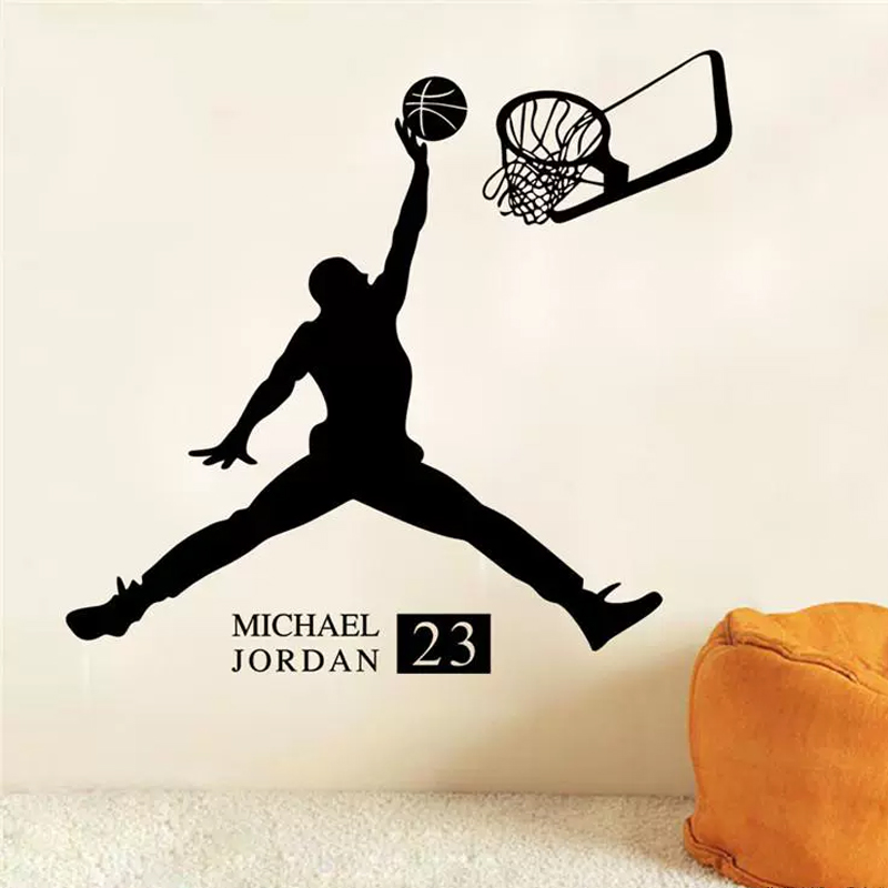 飞人乔丹扣篮海报墙贴