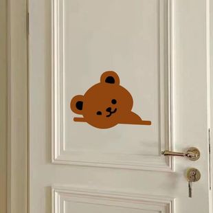 卡通小熊ins防水门窗玻璃贴补洞遮丑创意贴画柜子收纳盒装饰贴纸