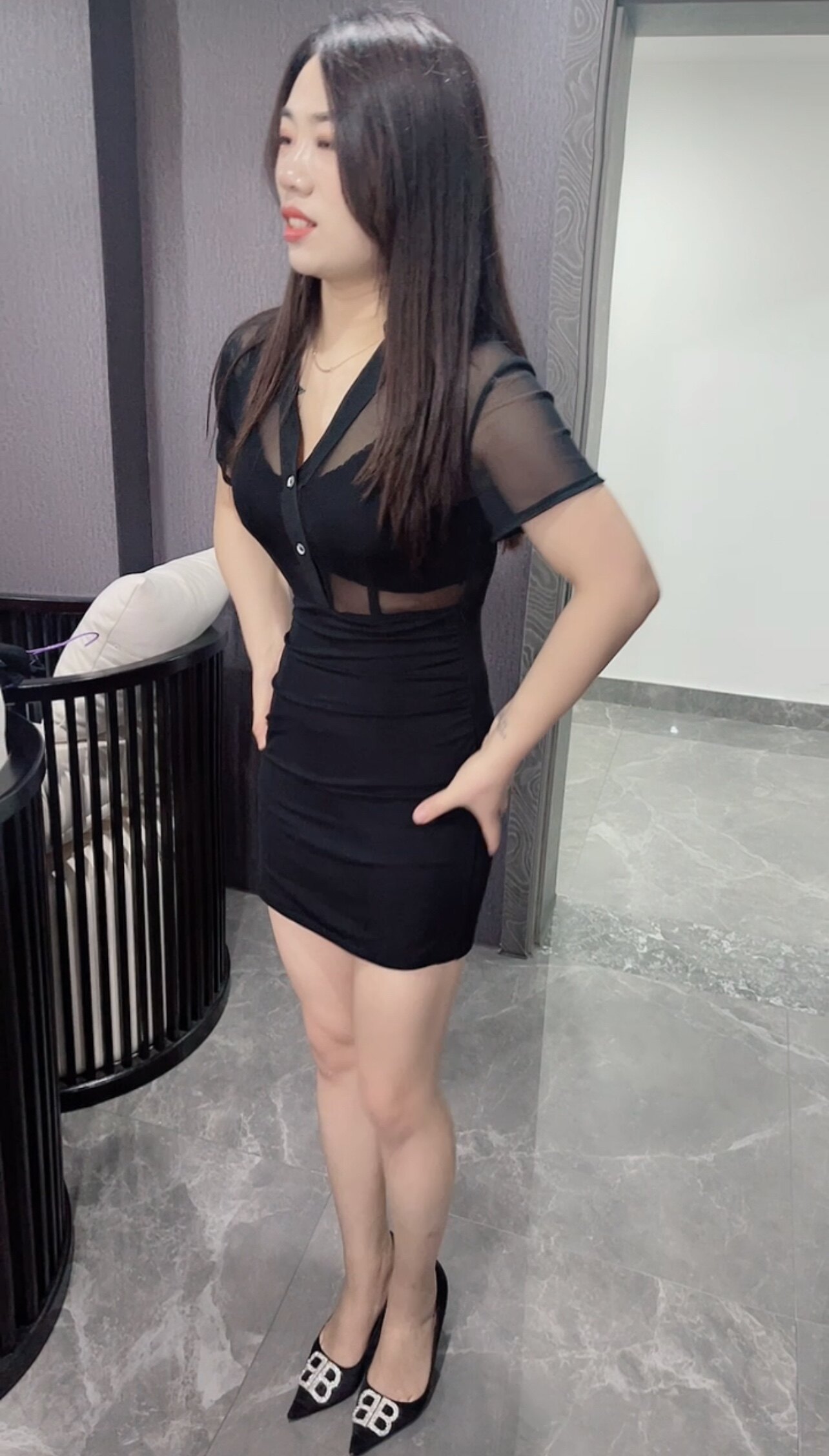 性感包臀连衣裙夜店女装透视衬衫技师服短裙子情趣桑拿洗浴工装夏