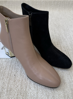 偏小皇冠老店正品 Linea Rosa/恋尚萝莎水晶跟女靴时装靴 3T62804