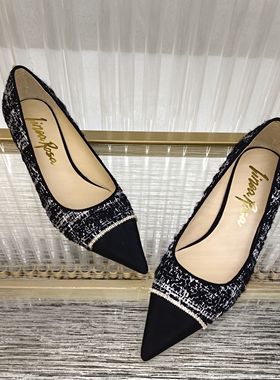 皇冠老店正品 LineaRosa/恋尚萝莎 小香风细跟玛丽珍女鞋 4T61506