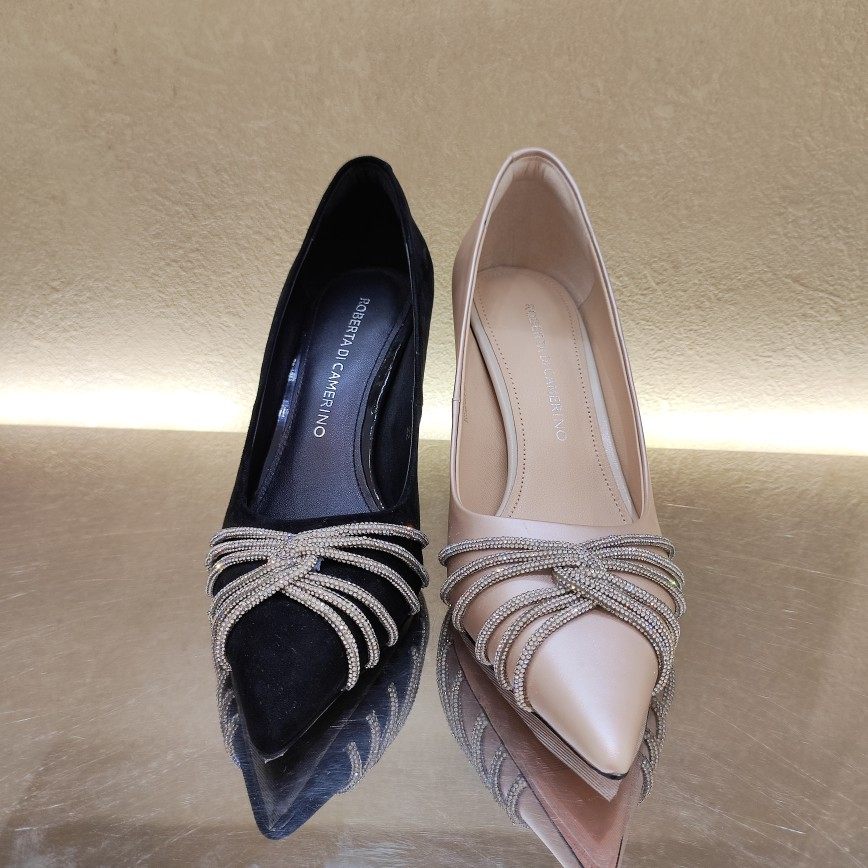 roberta诺贝达女鞋 2022春季新款单鞋 rs227208尖头优雅水钻细跟