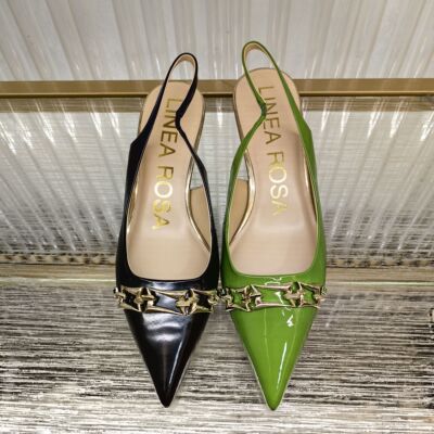 #049黑色#331绿色恋尚萝莎女鞋