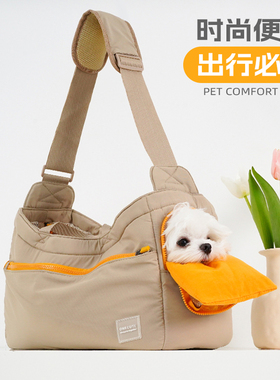 狗狗外出包夏季便携猫狗包手提单肩斜跨夏天宠物出行包泰迪比熊