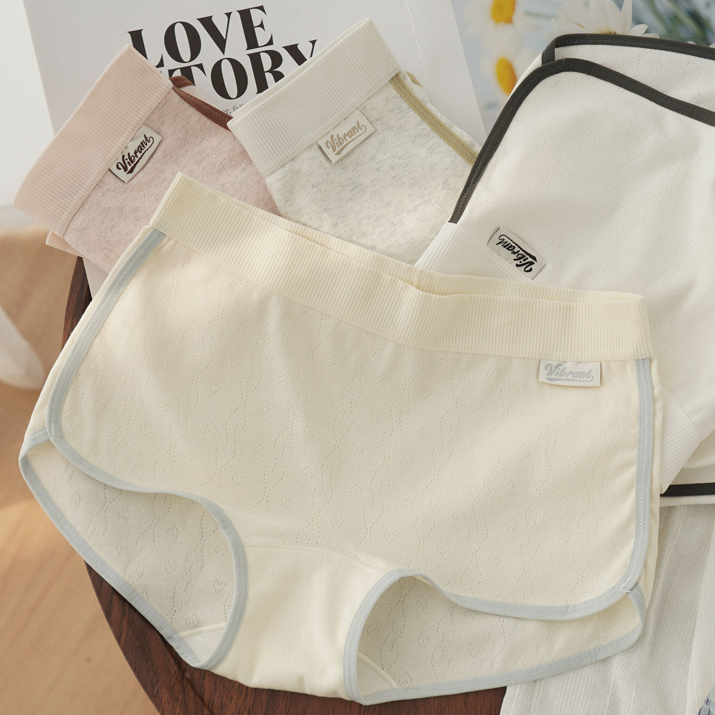 A类婴儿棉平角内裤纯棉女孩子初中生高中学生青少年大童透气短裤