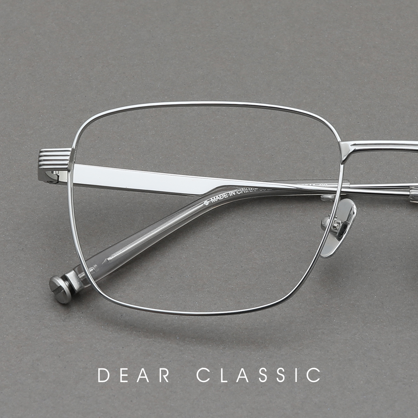 质感贵货冷银色日本钛眼镜框男