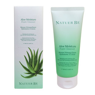 be奈碧芦荟保湿 泡沫洁面乳洗面奶180ML natuer 韩国进口专柜正品