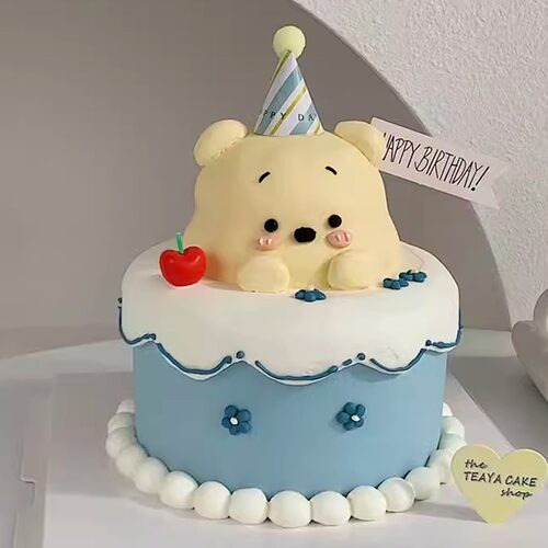 汐点点成都动物奶油生日蛋糕