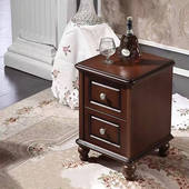 50厘米小户卧室床头柜迷你床边柜 美式 实木超窄20