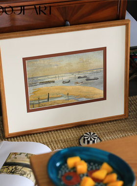 岸屿】木吉客厅沙发背景墙装饰画中古风高级感卧室挂画玄关组合画