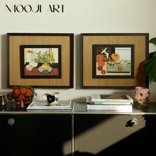 栎木之窗】木吉原创版权中古法式高级感客厅装饰画玄关卧室挂画