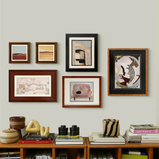 木吉梦幻沙发背景墙装 中古卧室玄关挂画高级感抽象艺术画 饰画法式