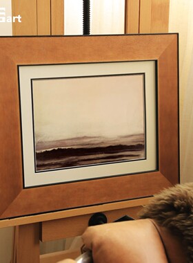 【远丘】木吉现代简约风景装饰画客厅卧室高级感挂画木质边框挂画