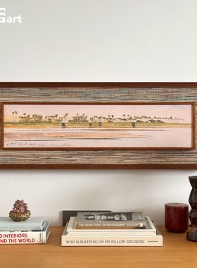 棕林逸景】木吉艺术创意设计高级感装饰画客厅沙发背景墙挂画