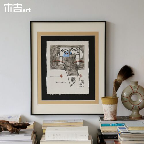 有个伴】木吉艺术设计高级感抽象装饰画客厅背景墙卧室挂画