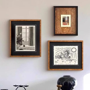 木吉中古风客厅组合装 复古沙发背景墙挂画小众艺术画 饰画高级法式