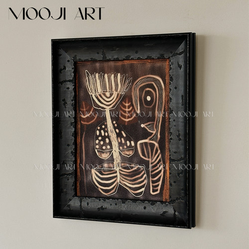 木吉客厅中古砂岩装饰画