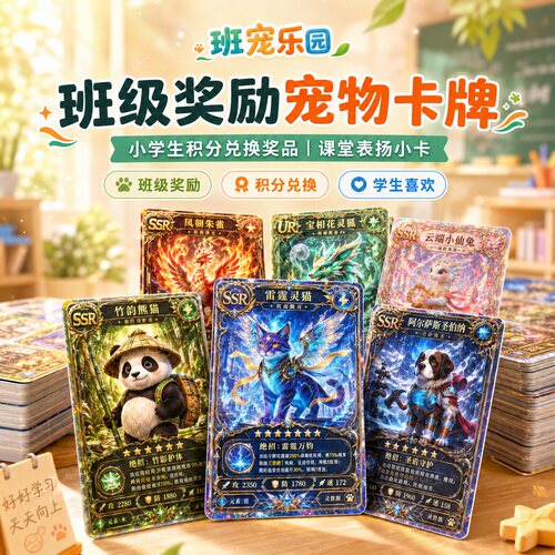 满级宠物小卡100张不重复