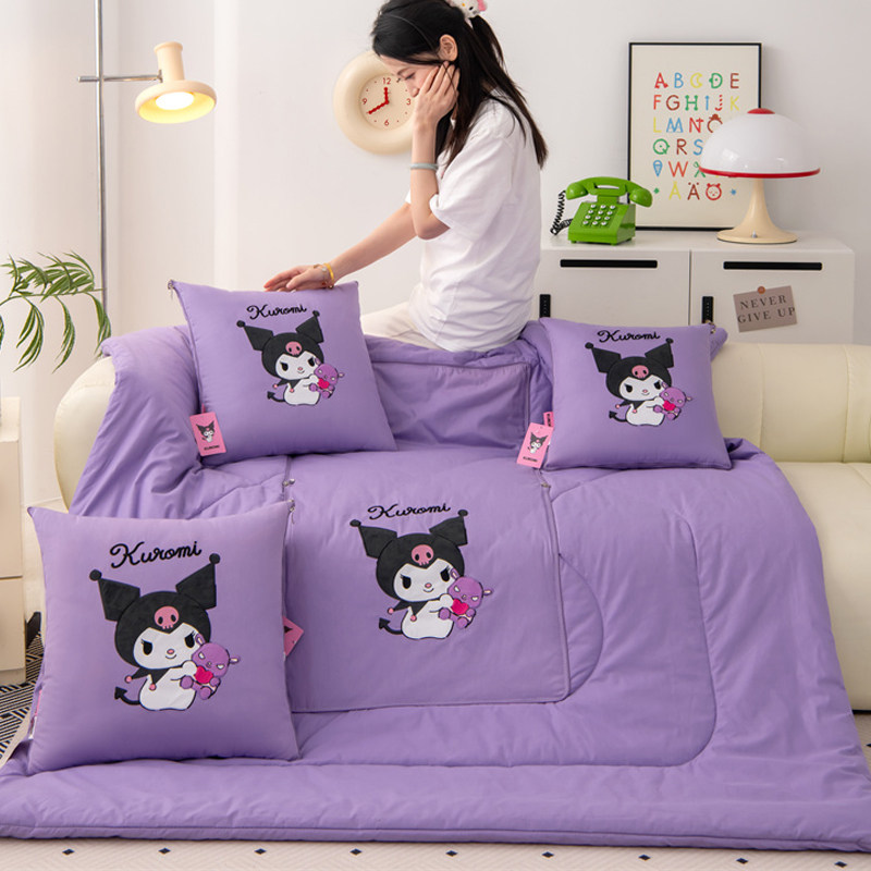 全棉库洛米抱枕被子两用沙发靠垫三丽鸥办公室学生宿舍空调被可爱