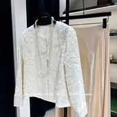 DY集 26年早春新中式 素雅气质精致提花蕾丝刺绣短外套6440