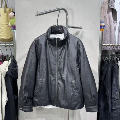 2025冬季新款男士羽绒皮衣夹克学生青少年90白鸭绒立领保暖外套