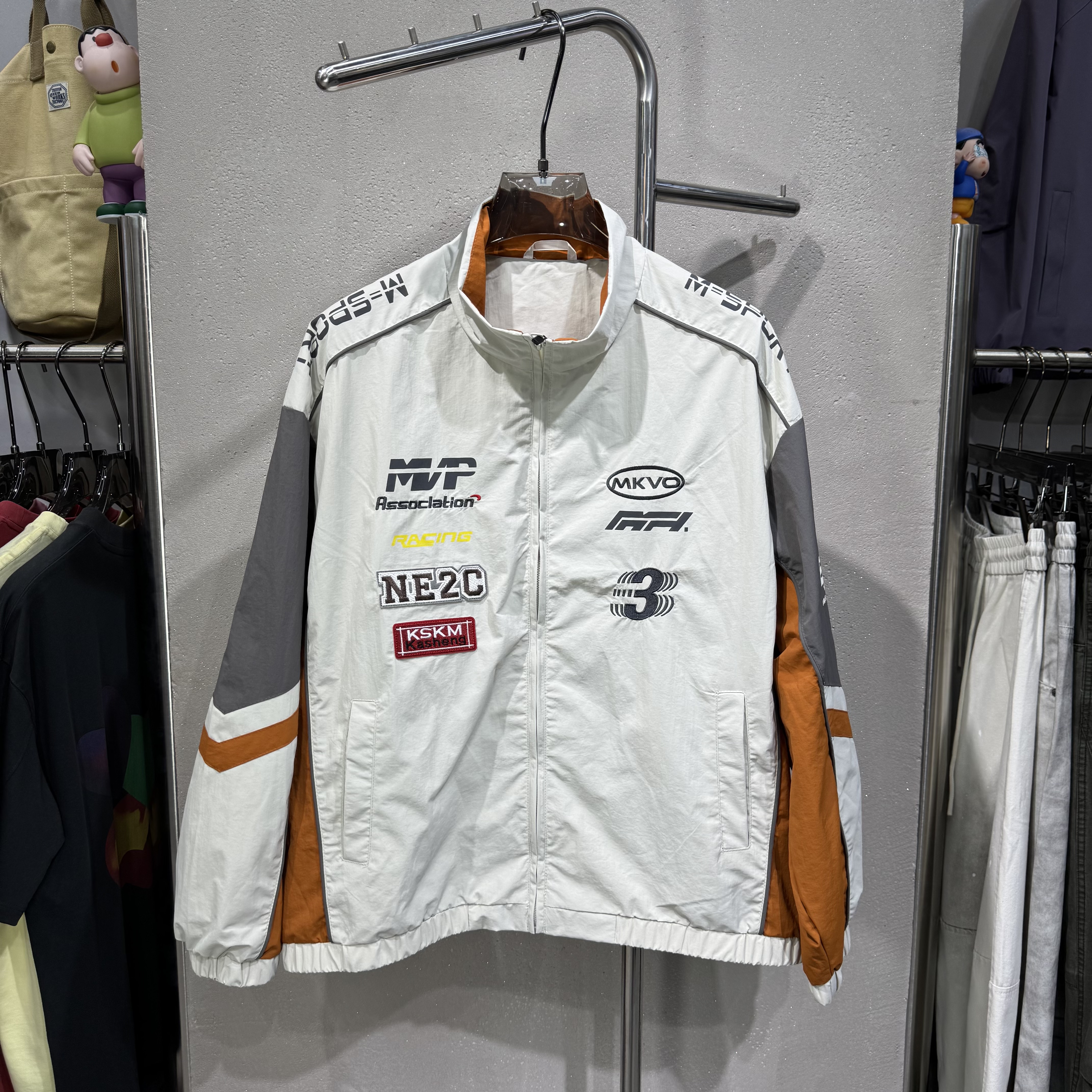 秋季新款美式复古刺绣棒球机车服夹克