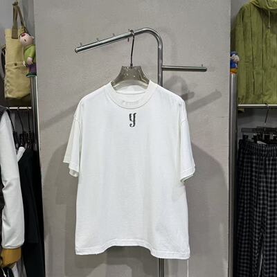 实体2026夏季新款纯棉男生重磅圆领阔版短袖青少年溜肩潮情侣T恤