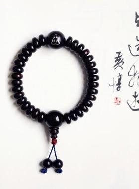 紫檀 片珠禅4x10mm 32颗 手串木简约盘玩文玩念珠送礼饰品