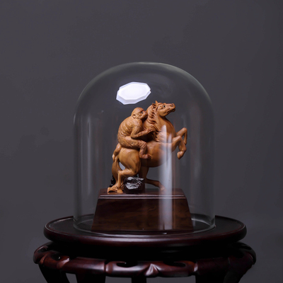 印度老山檀香马猴雕像室内玄关家居文玩摆件收藏品马上封侯