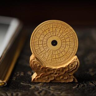 黄杨木故宫款日晷香插 摆件木质香插古室内檀创意小巧
