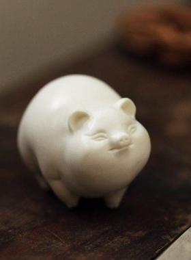 鹿角原创诸事顺利摆件手工雕刻禅意生日礼物文玩客厅桌面摆件