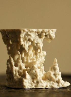 鹿角原创溶洞底座手工雕刻工艺品托架花瓶花盆佛像摆件底座送人