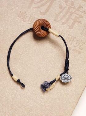 老山檀香平安扣 手链 19x7mm 手串木简约盘玩文玩念珠送礼