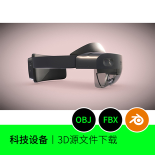 眼镜VR科技设备元宇宙产品头戴显示3D三维模型素材下载blender163