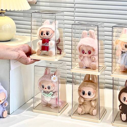 labubu盲盒透明亚克力防尘展示盒