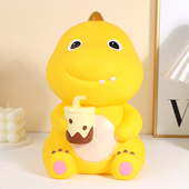 大号奶茶恐龙存钱罐只进不出儿童防摔储蓄罐2026年新款 男孩子礼物