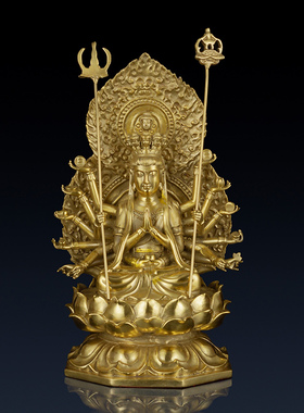 纯黄铜本命佛摆件家居本命佛属羊猴本命佛工艺品摆件家饰佛像