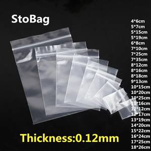 StoBag 100pcs Transparent Small Ziplock Plastic Bags Jewelry