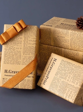 50*70cm Vintage Kraft Wrapping Paper English Newspaper牛皮纸