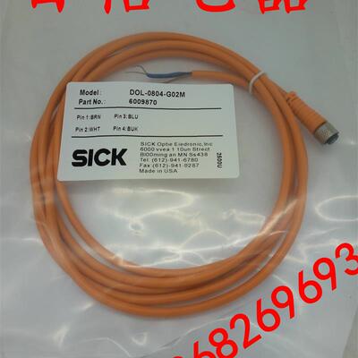 SICK光电传感器电缆线DOL-0804-G02M电源线连接器施克6009870