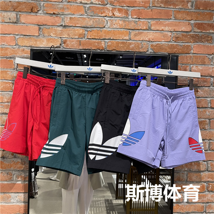阿迪达斯短裤男三叶草LOGO经典休闲五分裤 