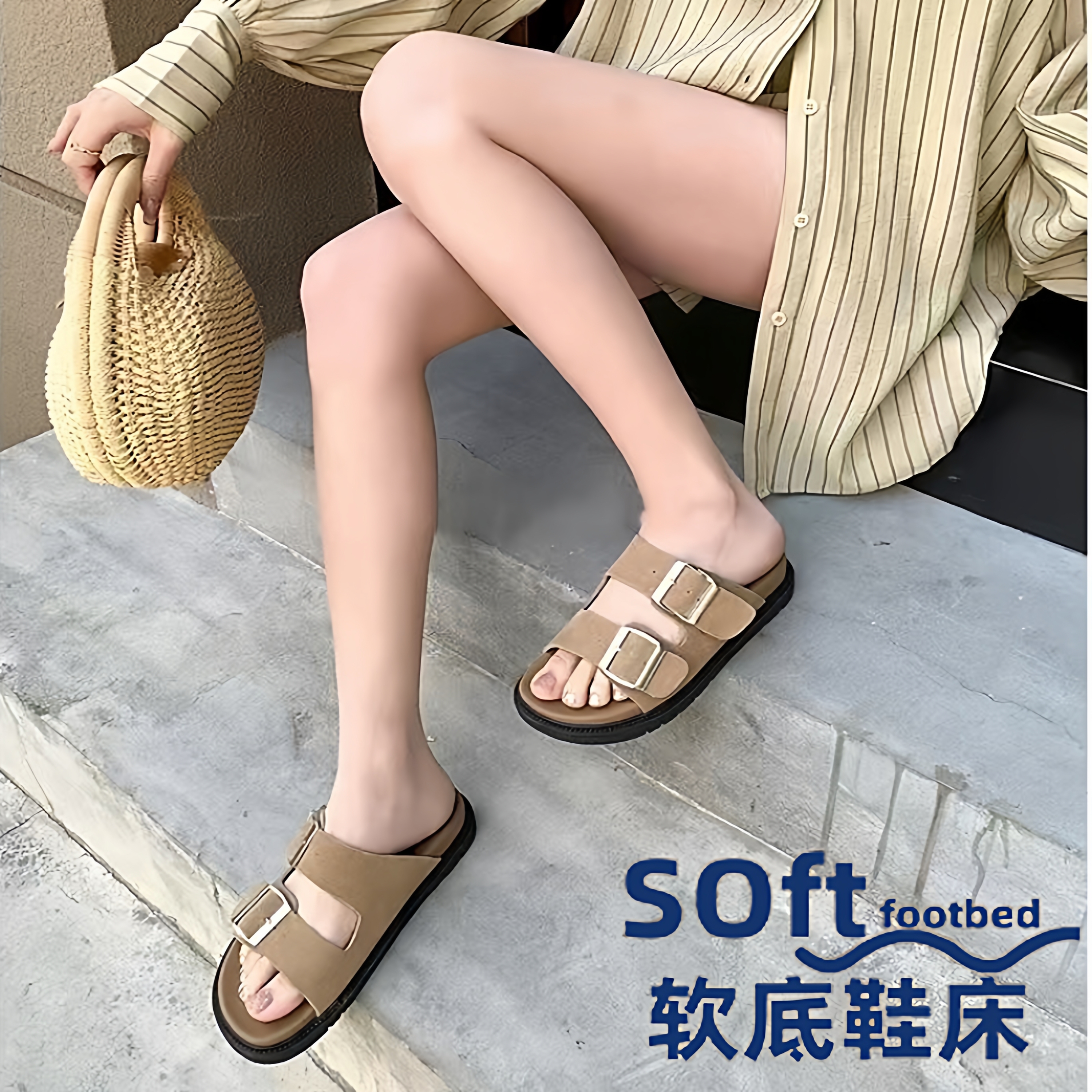 2025新款夏季厚底勃肯鞋
