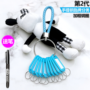 房屋家用钥匙牌收纳神器标识牌物业钥匙盘标签牌U盘标记分类管理