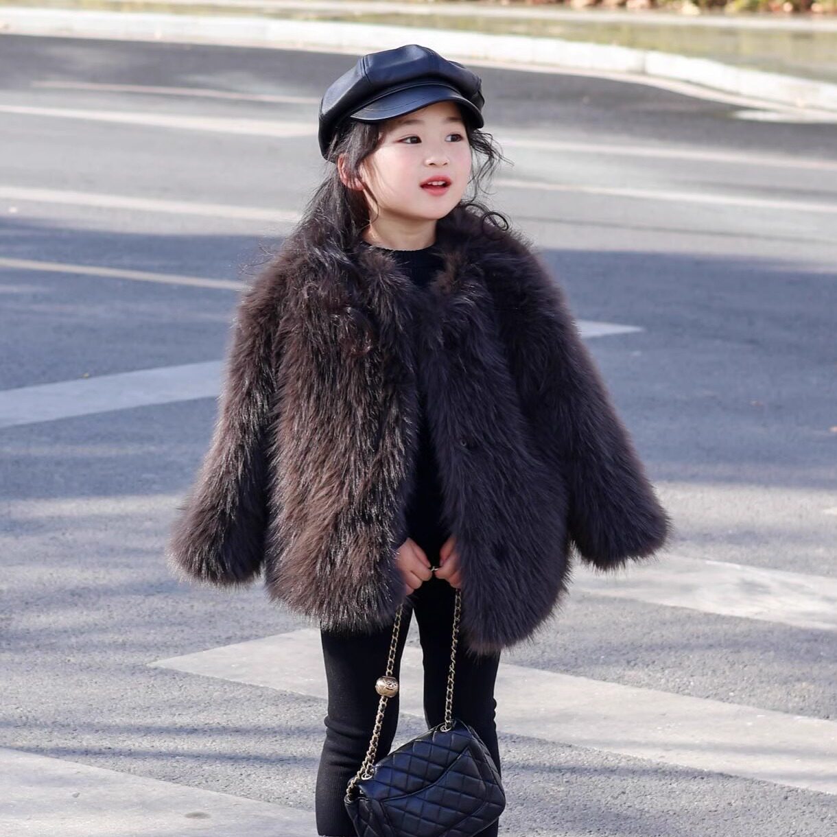 女童仿皮草外套2025新款冬季儿童洋气毛毛大衣女孩加厚保暖皮草潮,童装/婴儿装/亲子装,皮草/仿皮草,淘宝优惠券,粉丝福利购,淘宝优惠卷