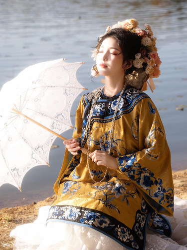 簪花晚清格格夏季服装浔埔女
