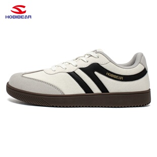 HOBIBEAR宽头秋季新款德训鞋板鞋男女鞋休闲小白鞋潮鞋复古情侣鞋