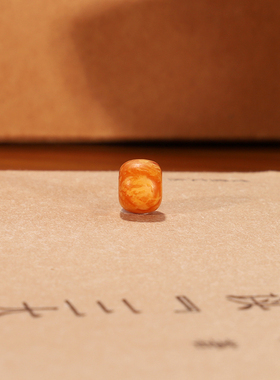 天然老蜡老型珠散珠 直径8x6.3mm LL36 云端古董老蜜蜡配珠隔珠