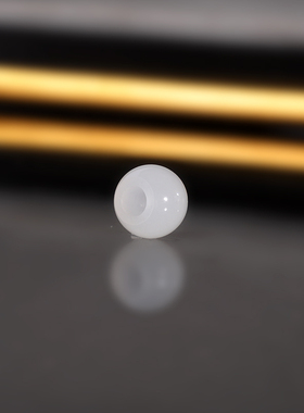 天然新疆和田白玉散珠 直径8.2x6.2mm402号 大孔珠羊脂玉配珠隔珠