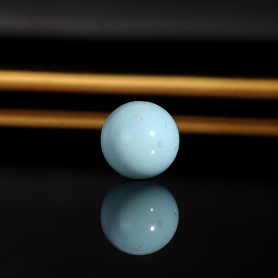 天然原矿高货绿松石GLS3号 十堰高瓷蓝干净少铁线diy单珠12mm散珠